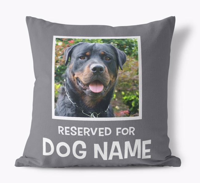 Reserved For {dogsName}: Personalised {breedFullName} Canvas Cushion